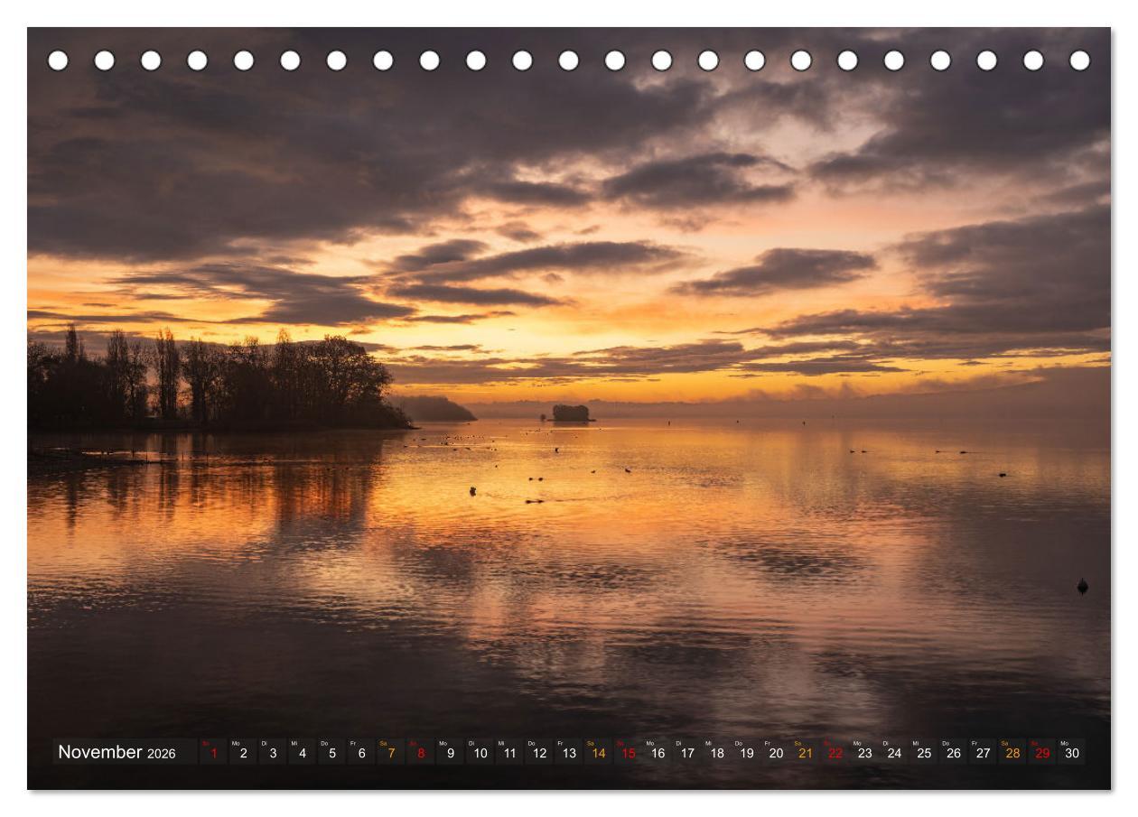 Beispielinhalt (Bild) Die Halbinsel Mettnau - Erholungsort im Bodensee (Tischkalender 2026 DIN A5 quer), CALVENDO Monatskalender