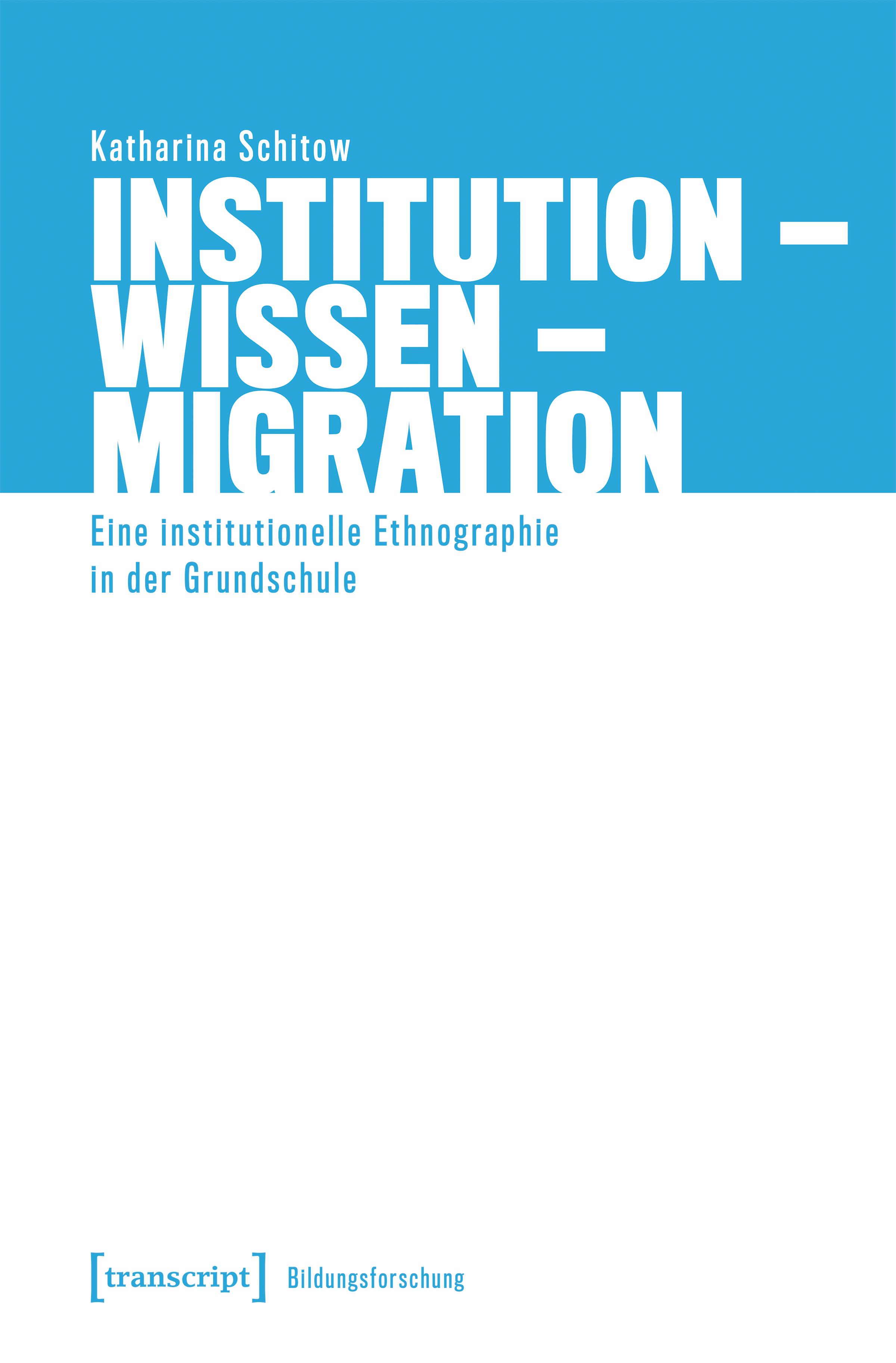 Vorderes Coverbild Institution - Wissen - Migration
