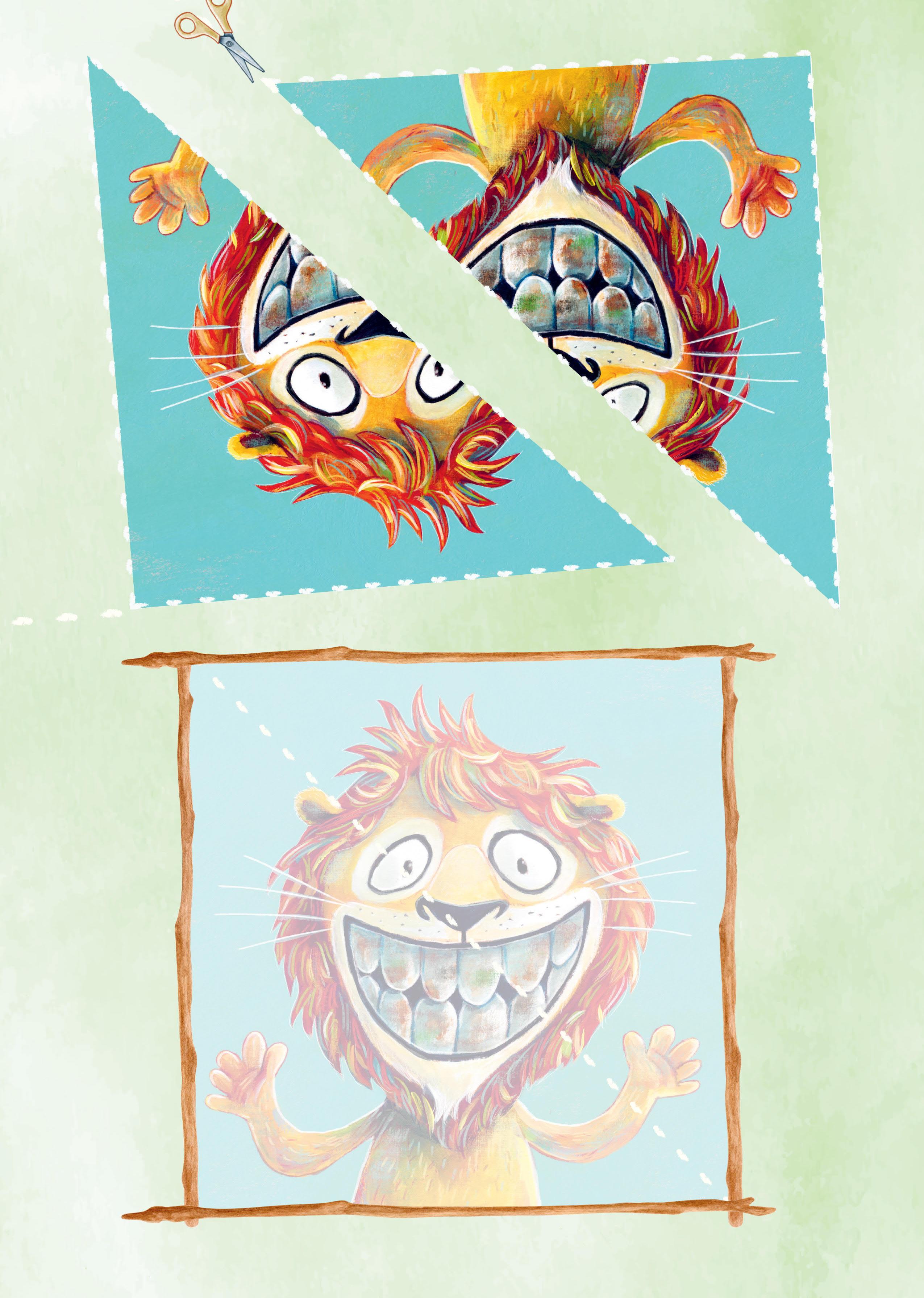 Beispielinhalt (Bild) Schneiden und Kleben - im Zoo