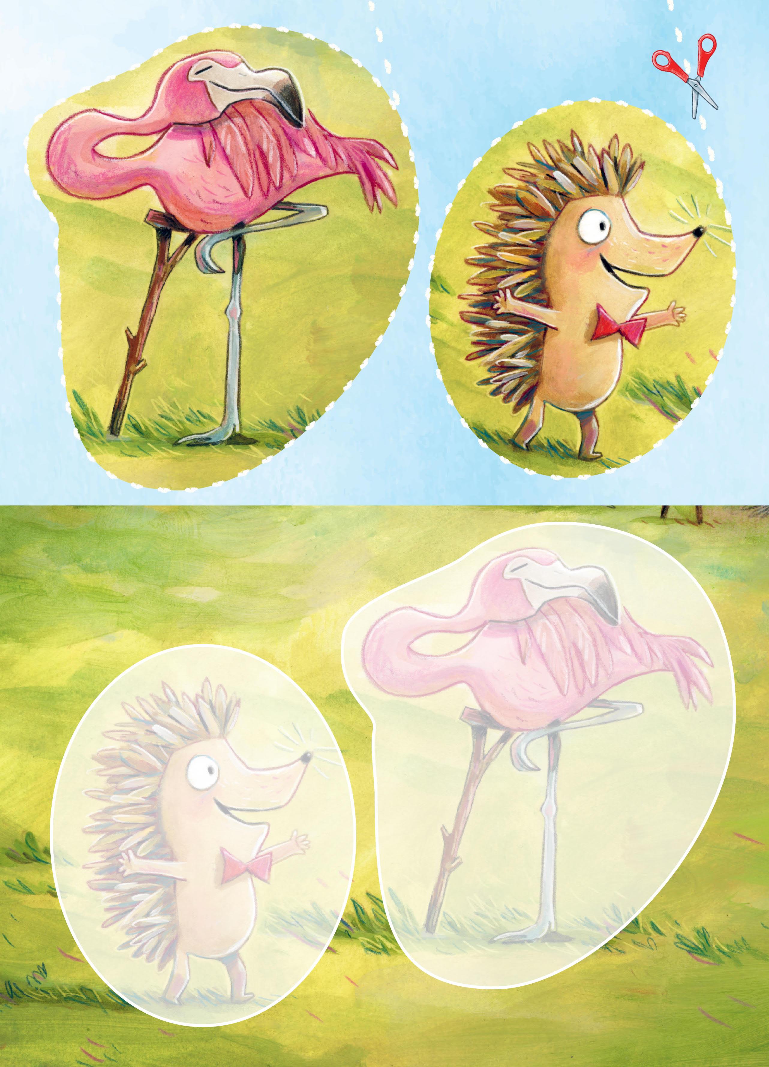 Beispielinhalt (Bild) Schneiden und Kleben - im Zoo