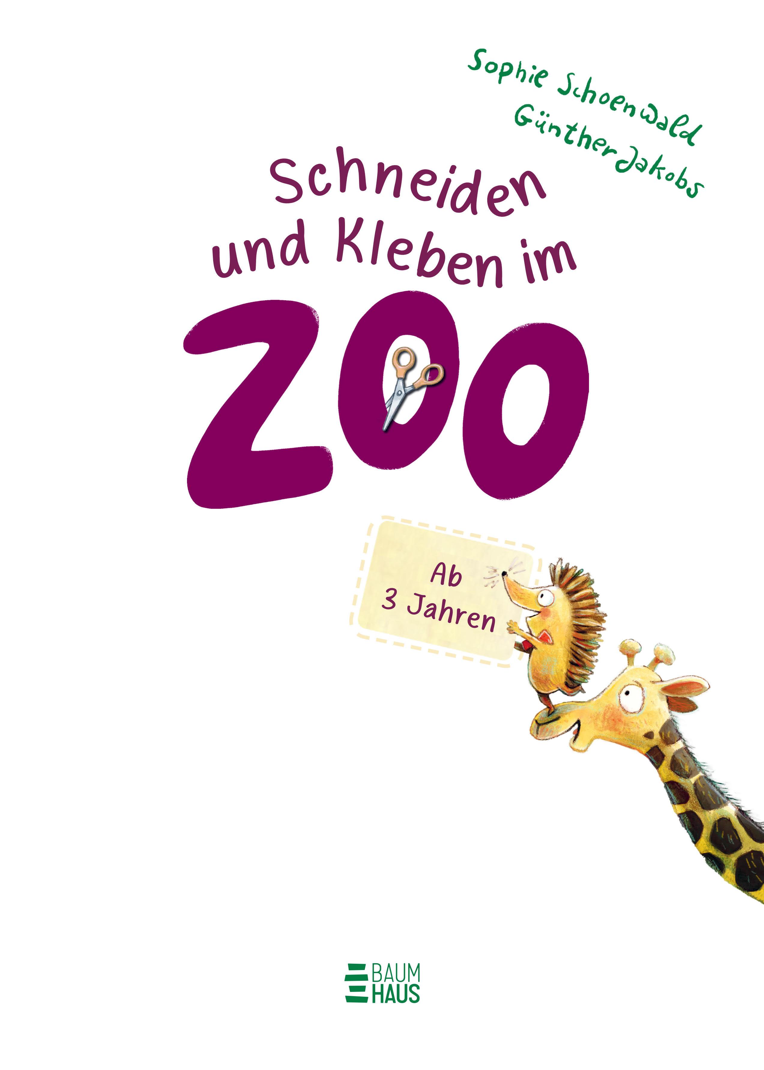 Beispielinhalt (Bild) Schneiden und Kleben - im Zoo