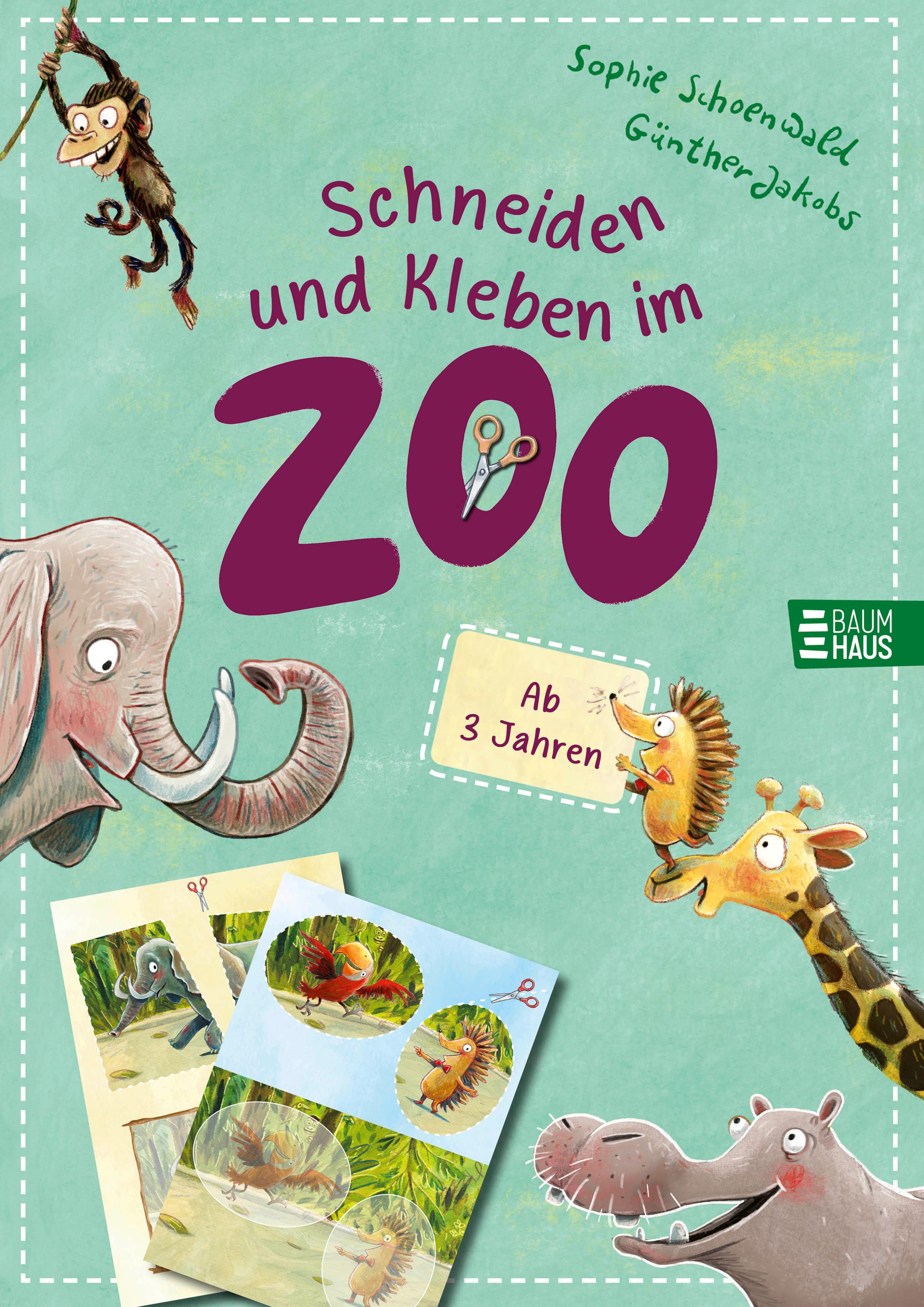 Vorderes Coverbild Schneiden und Kleben - im Zoo