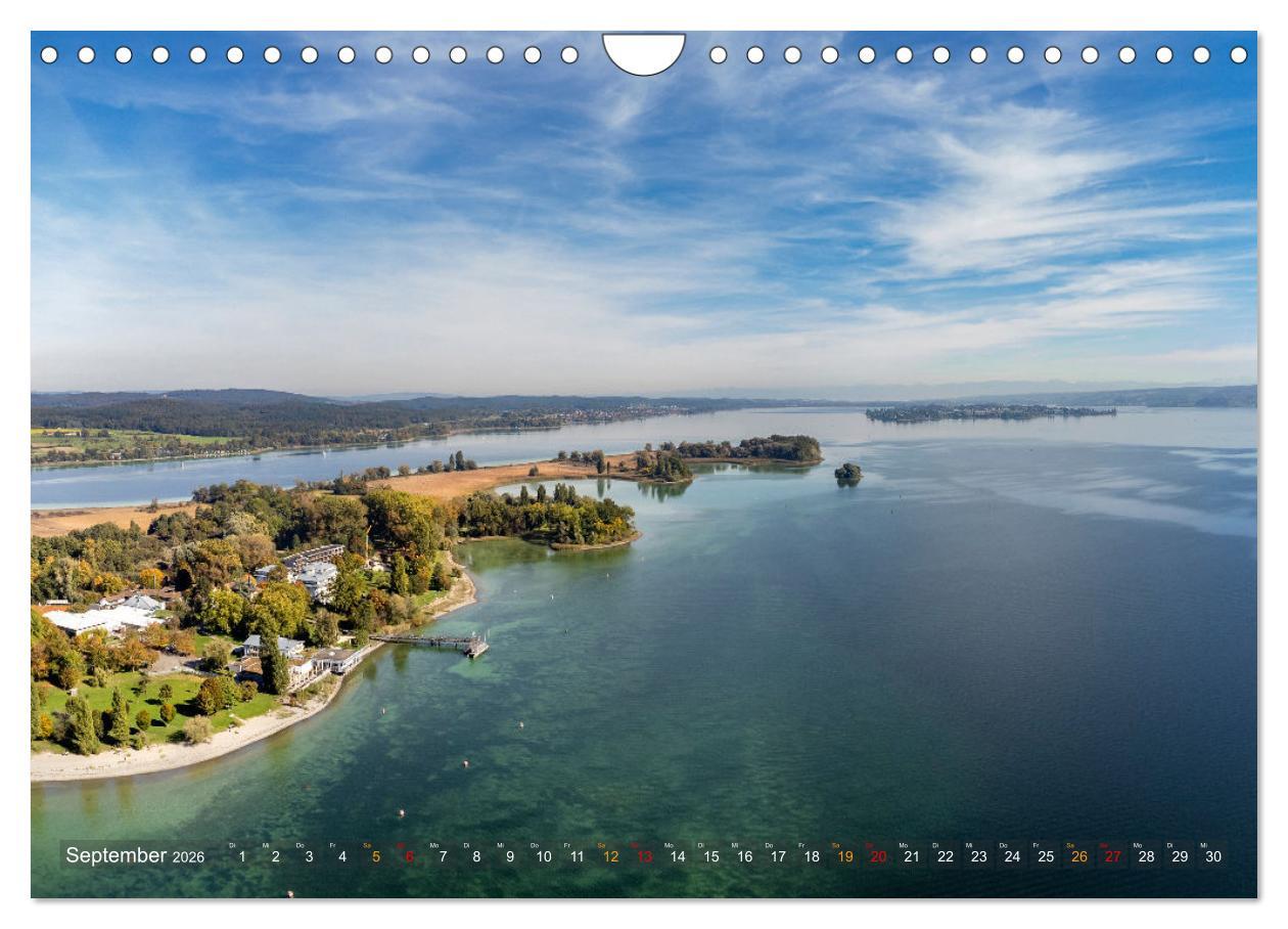 Beispielinhalt (Bild) Die Halbinsel Mettnau - Erholungsort im Bodensee (Wandkalender 2026 DIN A4 quer), CALVENDO Monatskalender
