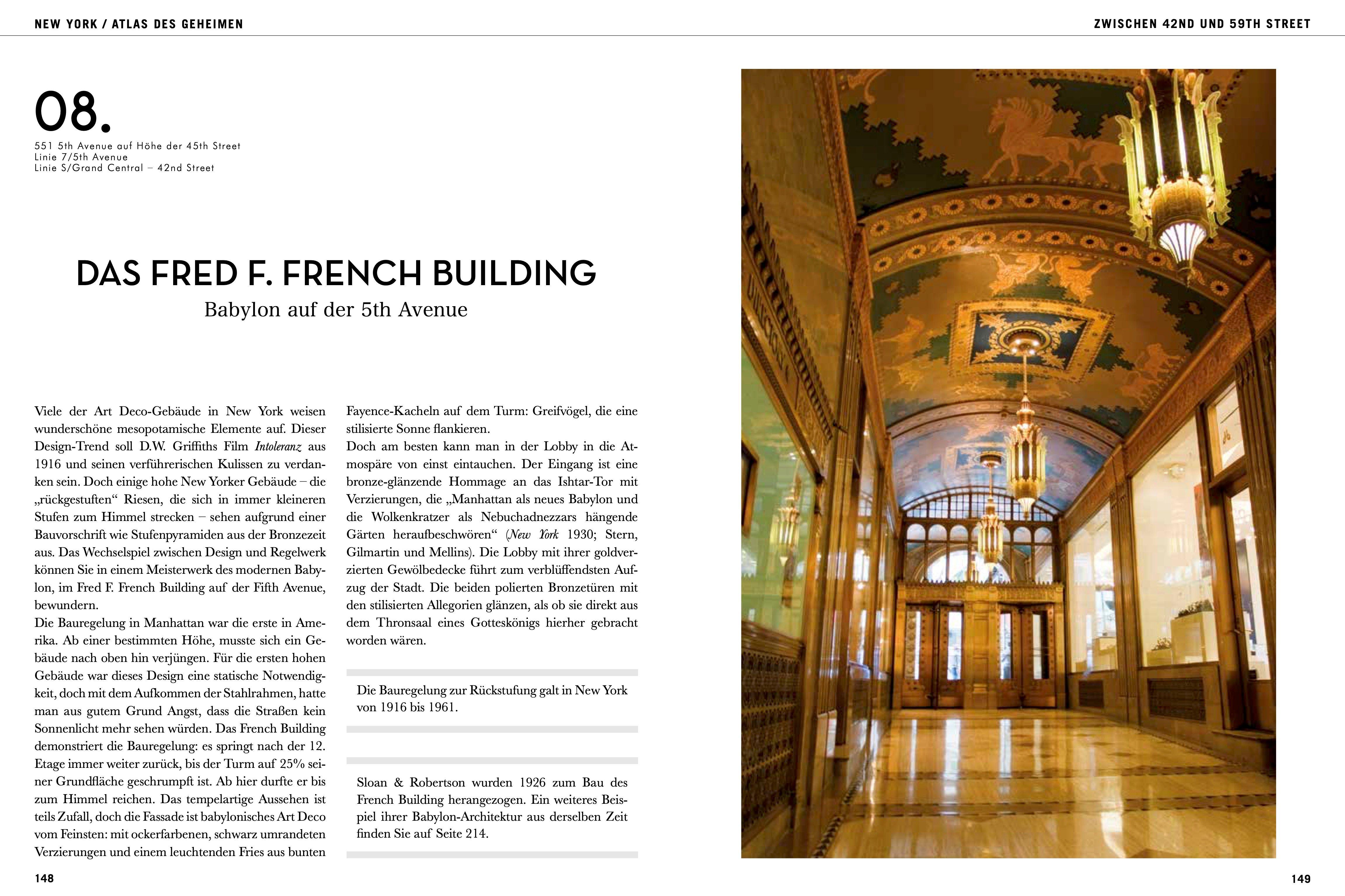 Beispielinhalt (Bild) New York - Atlas des Geheimen