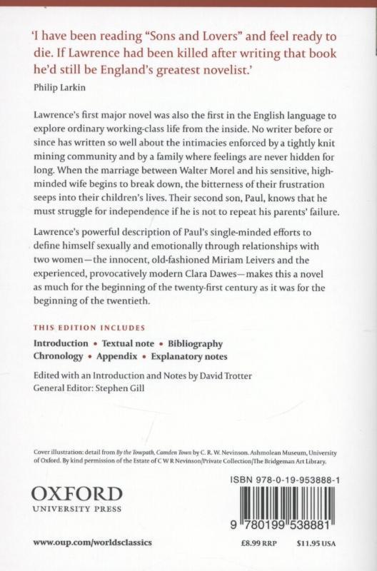 Rückseitencover Sons and Lovers