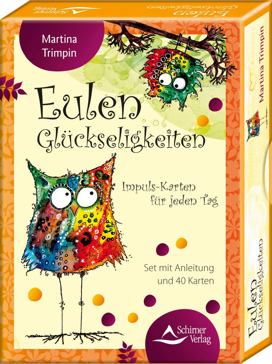 Vorderes Coverbild Eulen-Glückseligkeiten - Impuls-Karten für jeden Tag
