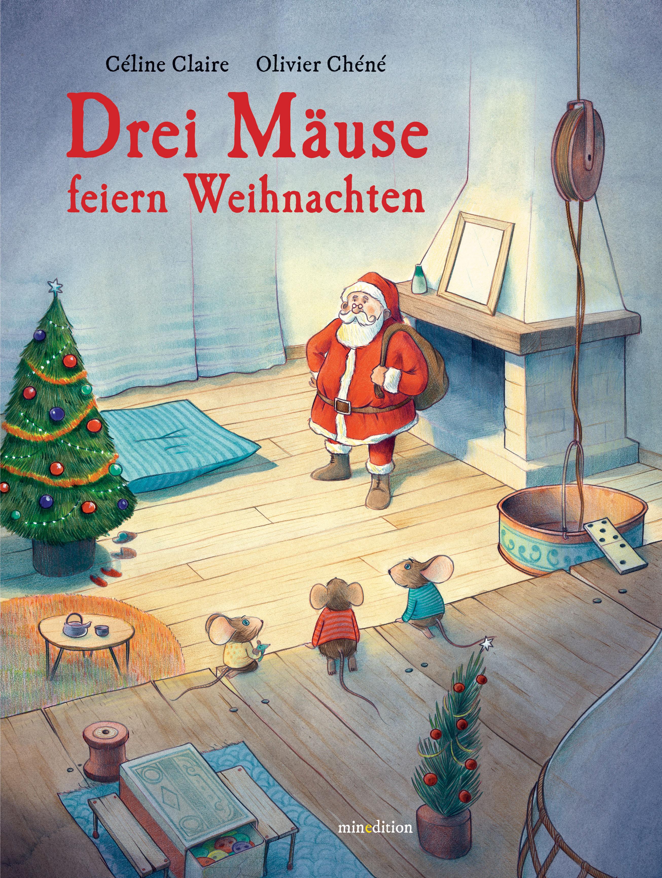 Vorderes Coverbild Drei Mäuse feiern Weihnachten