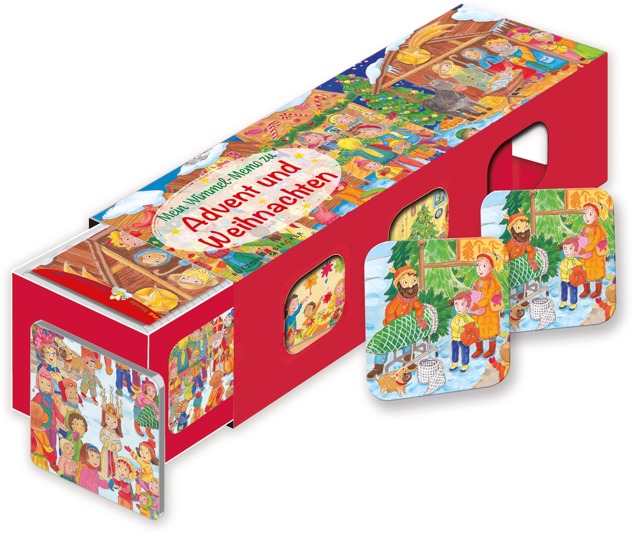 Vorderes Coverbild Mein Wimmel-Memo zu Advent und Weihnachten