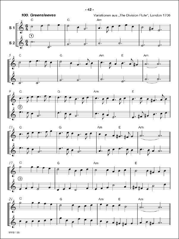 Beispielinhalt (Bild) Sopranblockflöte für Erwachsene Bd. 2