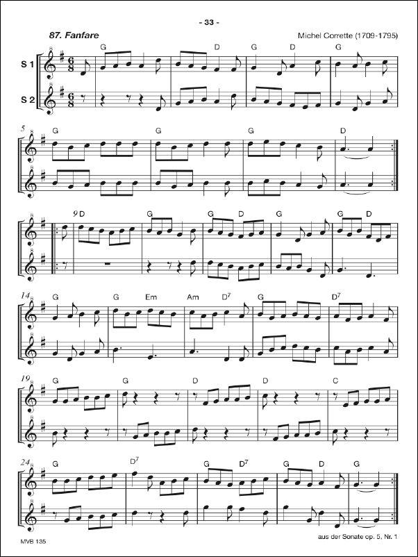 Beispielinhalt (Bild) Sopranblockflöte für Erwachsene Bd. 2