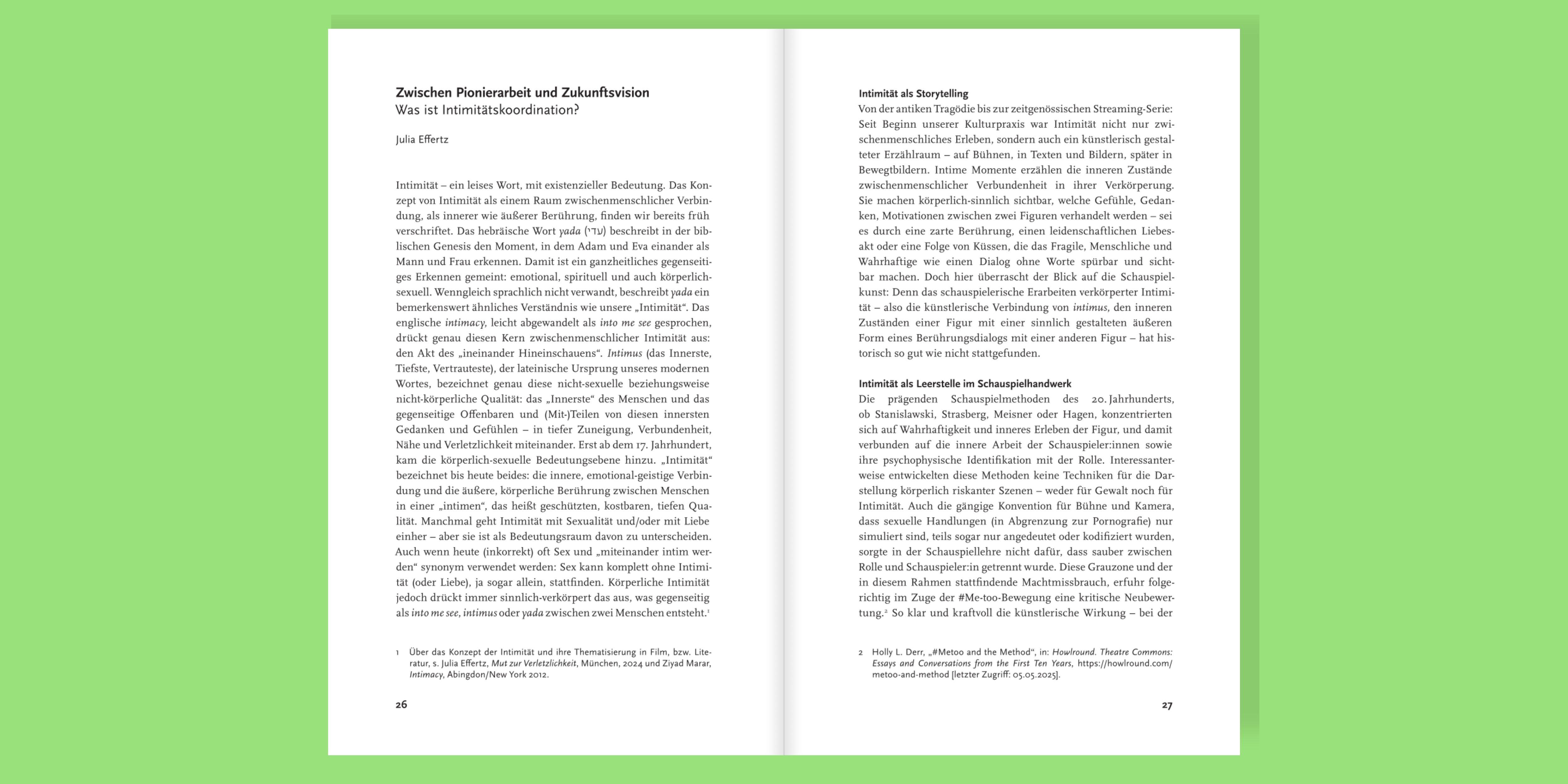 Beispielinhalt (Bild) Intimitätskoordination