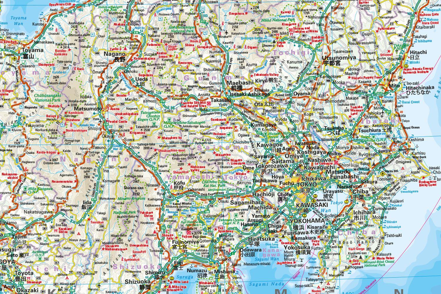 Beispielinhalt (Bild) Reise Know-How Landkarte Japan (1:1.200.000)