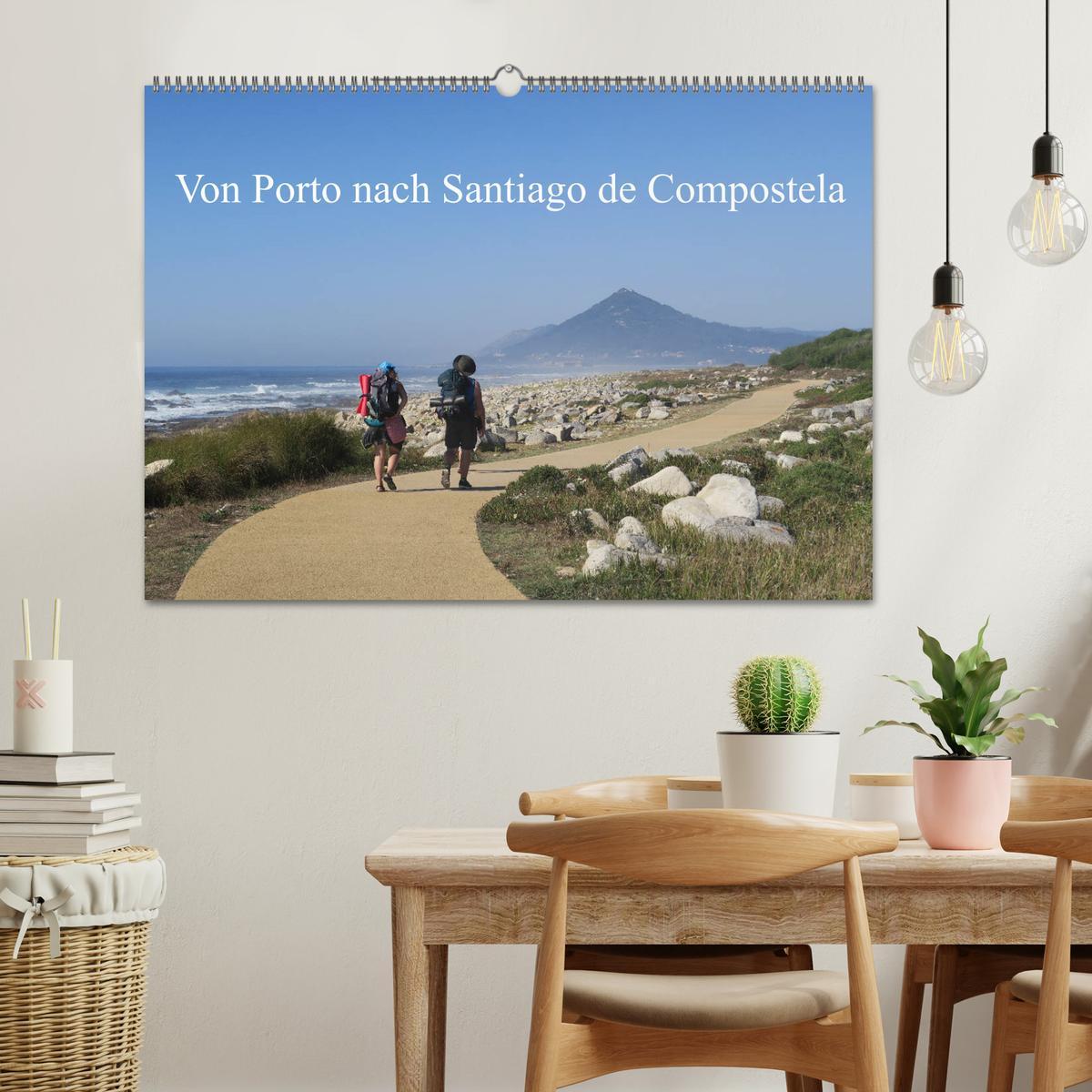 Beispielinhalt (Bild) Von Porto nach Santiago de Compostela (Wandkalender 2026 DIN A2 quer), CALVENDO Monatskalender
