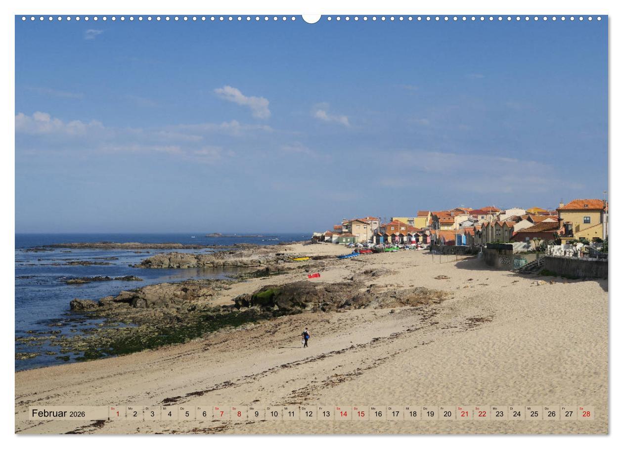 Beispielinhalt (Bild) Von Porto nach Santiago de Compostela (Wandkalender 2026 DIN A2 quer), CALVENDO Monatskalender