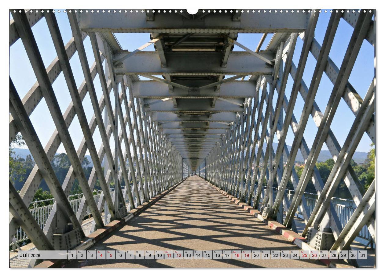 Beispielinhalt (Bild) Von Porto nach Santiago de Compostela (hochwertiger Premium Wandkalender 2026 DIN A2 quer), Kunstdruck in Hochglanz