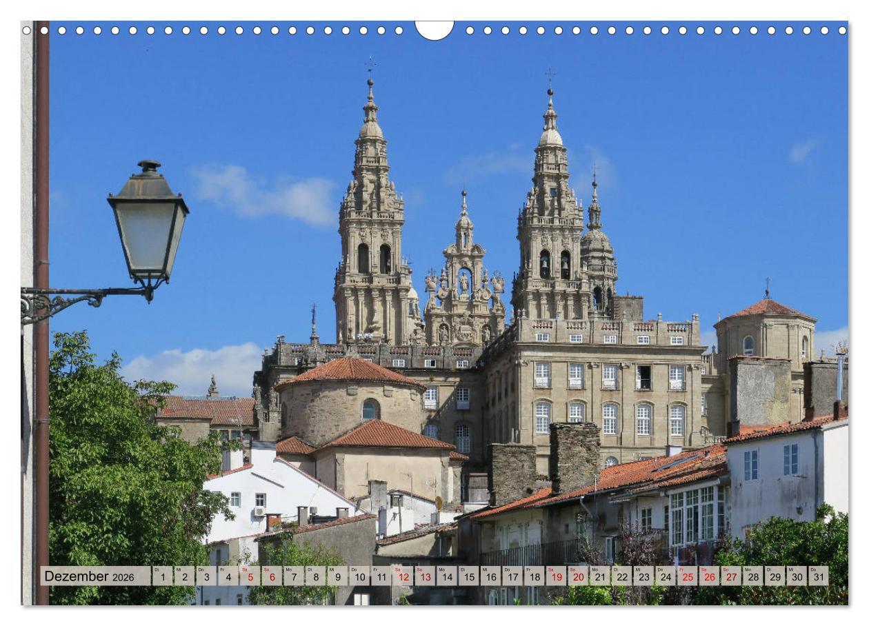 Beispielinhalt (Bild) Von Porto nach Santiago de Compostela (Wandkalender 2026 DIN A3 quer), CALVENDO Monatskalender