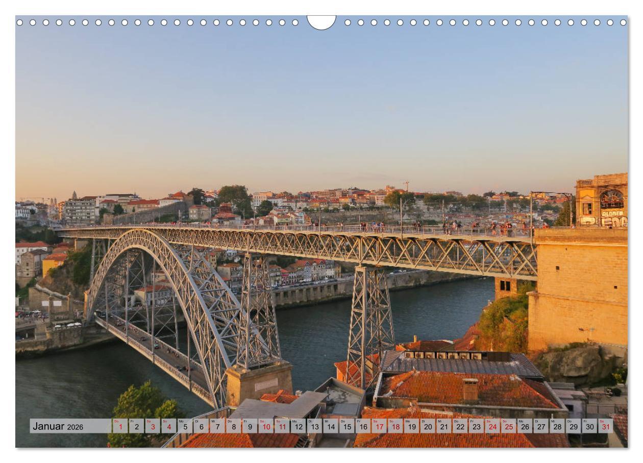 Beispielinhalt (Bild) Von Porto nach Santiago de Compostela (Wandkalender 2026 DIN A3 quer), CALVENDO Monatskalender