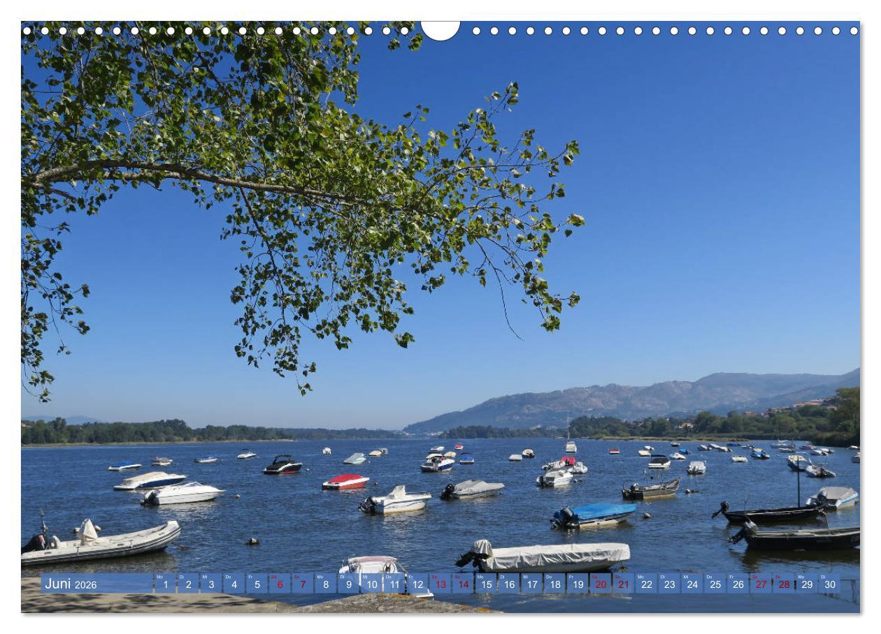 Beispielinhalt (Bild) Von Porto nach Santiago de Compostela (Wandkalender 2026 DIN A3 quer), CALVENDO Monatskalender