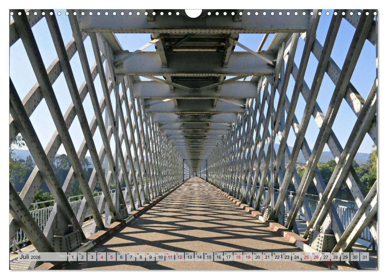 Beispielinhalt (Bild) Von Porto nach Santiago de Compostela (Wandkalender 2026 DIN A3 quer), CALVENDO Monatskalender