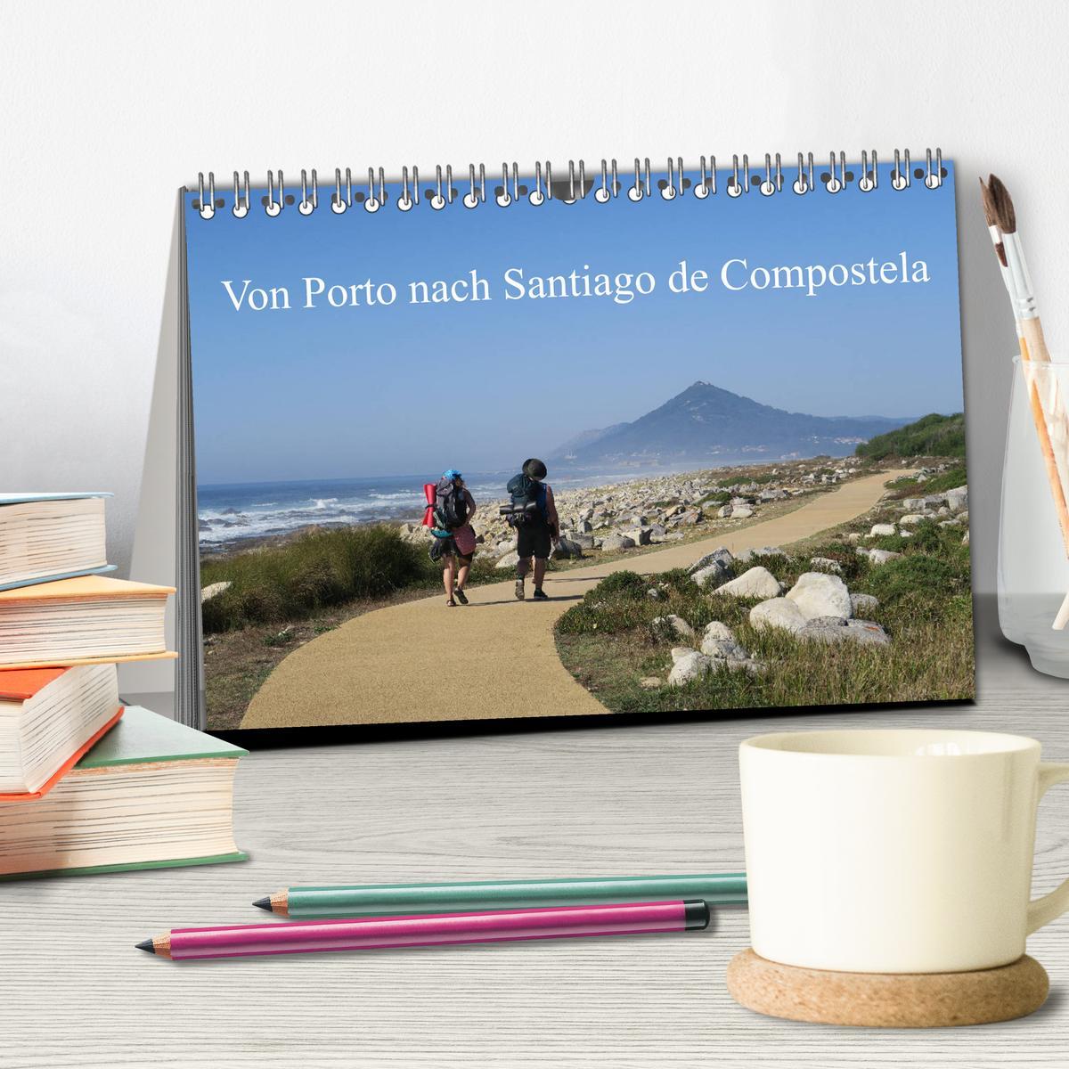 Beispielinhalt (Bild) Von Porto nach Santiago de Compostela (Tischkalender 2026 DIN A5 quer), CALVENDO Monatskalender
