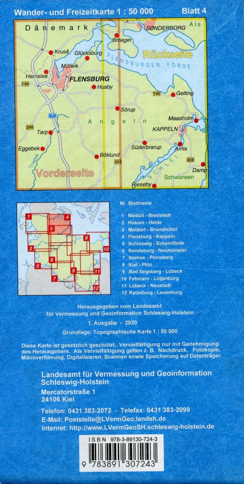 Beispielinhalt (Bild) Wander- und Freizeitkarte Flensburg Kappeln