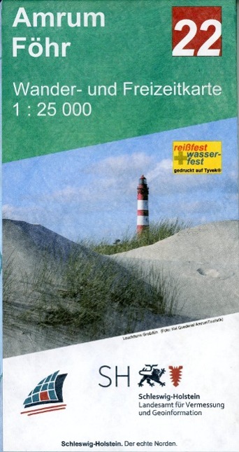 Vorderes Coverbild Amrum - Föhr Wander- und Freizeitkarte 1:25 000