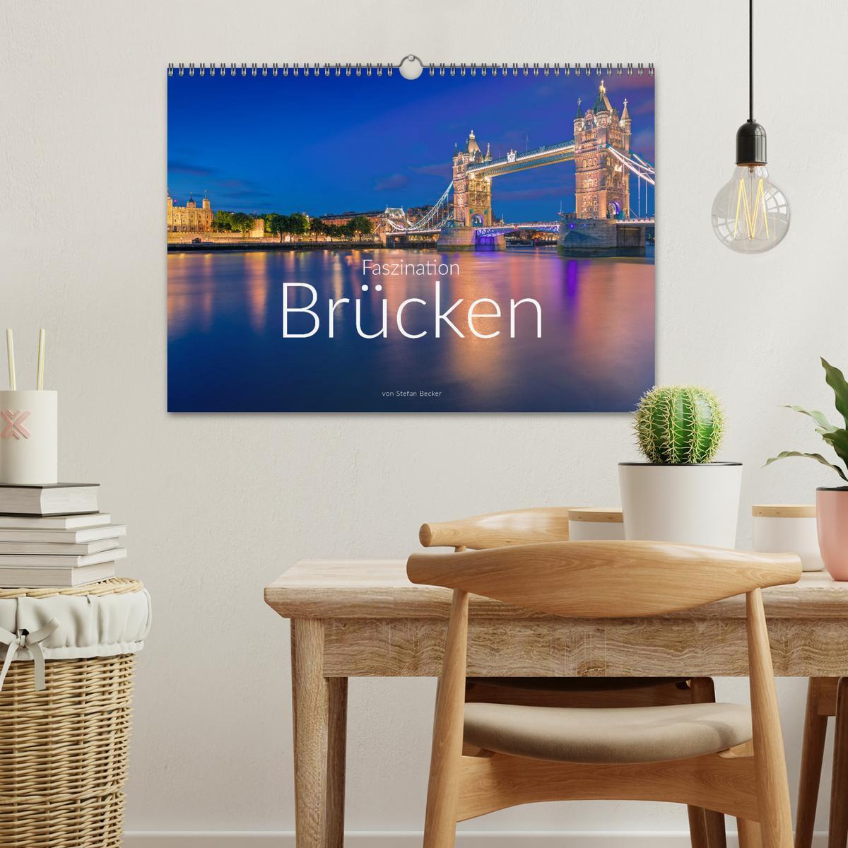 Beispielinhalt (Bild) Faszination Brücken (Wandkalender 2026 DIN A3 quer), CALVENDO Monatskalender