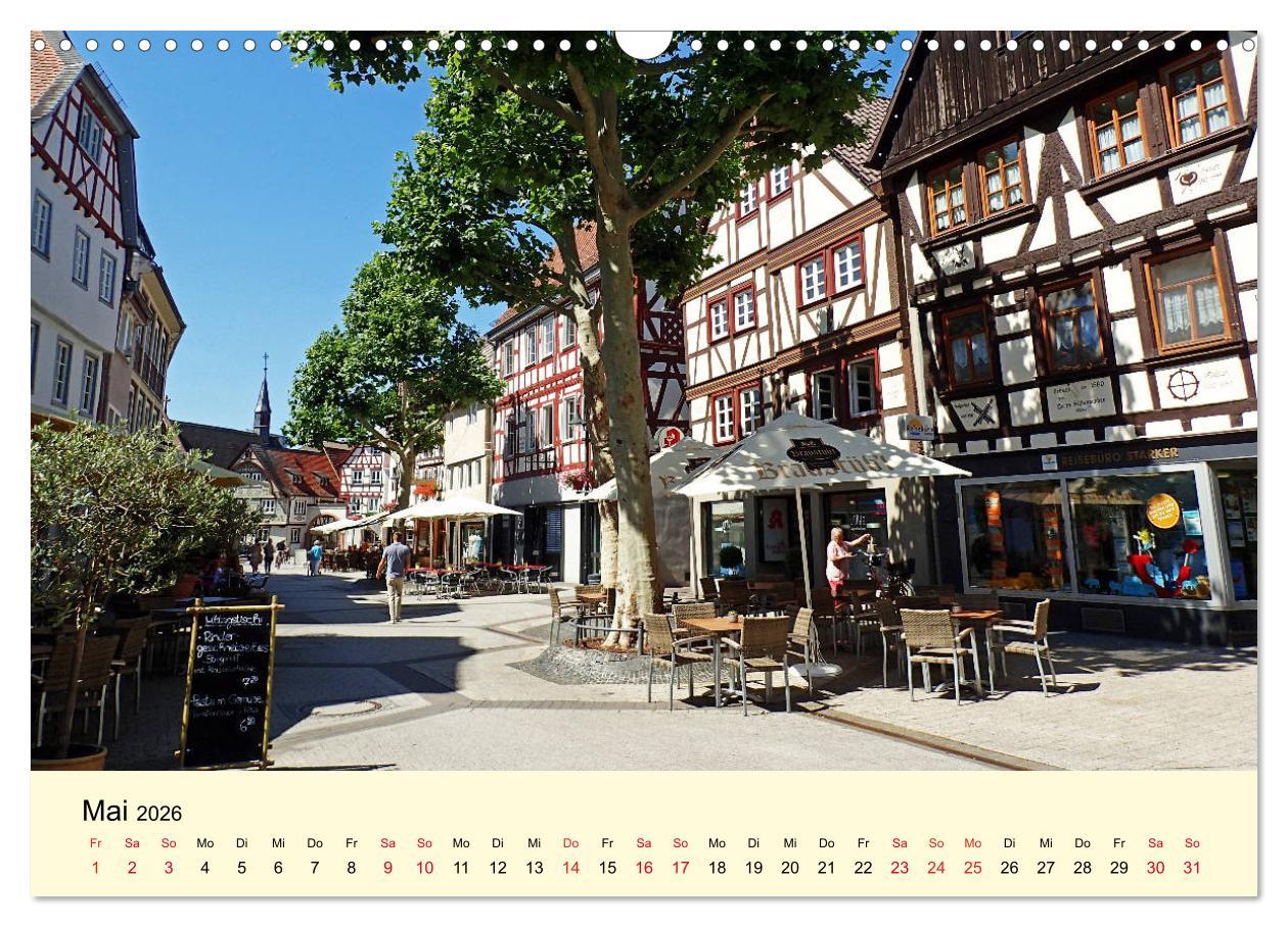 Beispielinhalt (Bild) Willkommen in Bensheim an der Bergstraße (Wandkalender 2026 DIN A3 quer), CALVENDO Monatskalender