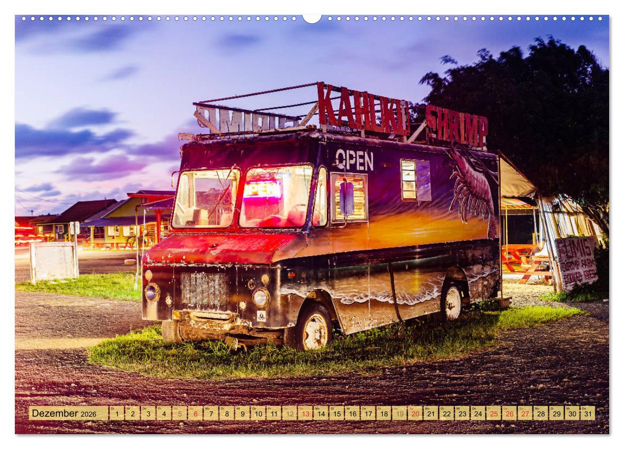 Beispielinhalt (Bild) O'ahu - Eine Reise in das Herz von Hawaii (Wandkalender 2026 DIN A2 quer), CALVENDO Monatskalender