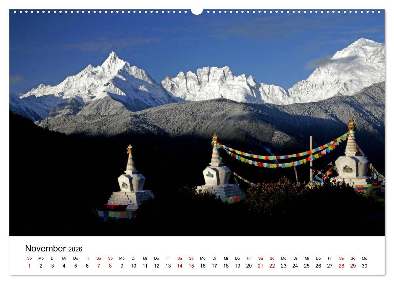 Beispielinhalt (Bild) Wildes China (hochwertiger Premium Wandkalender 2026 DIN A2 quer), Kunstdruck in Hochglanz