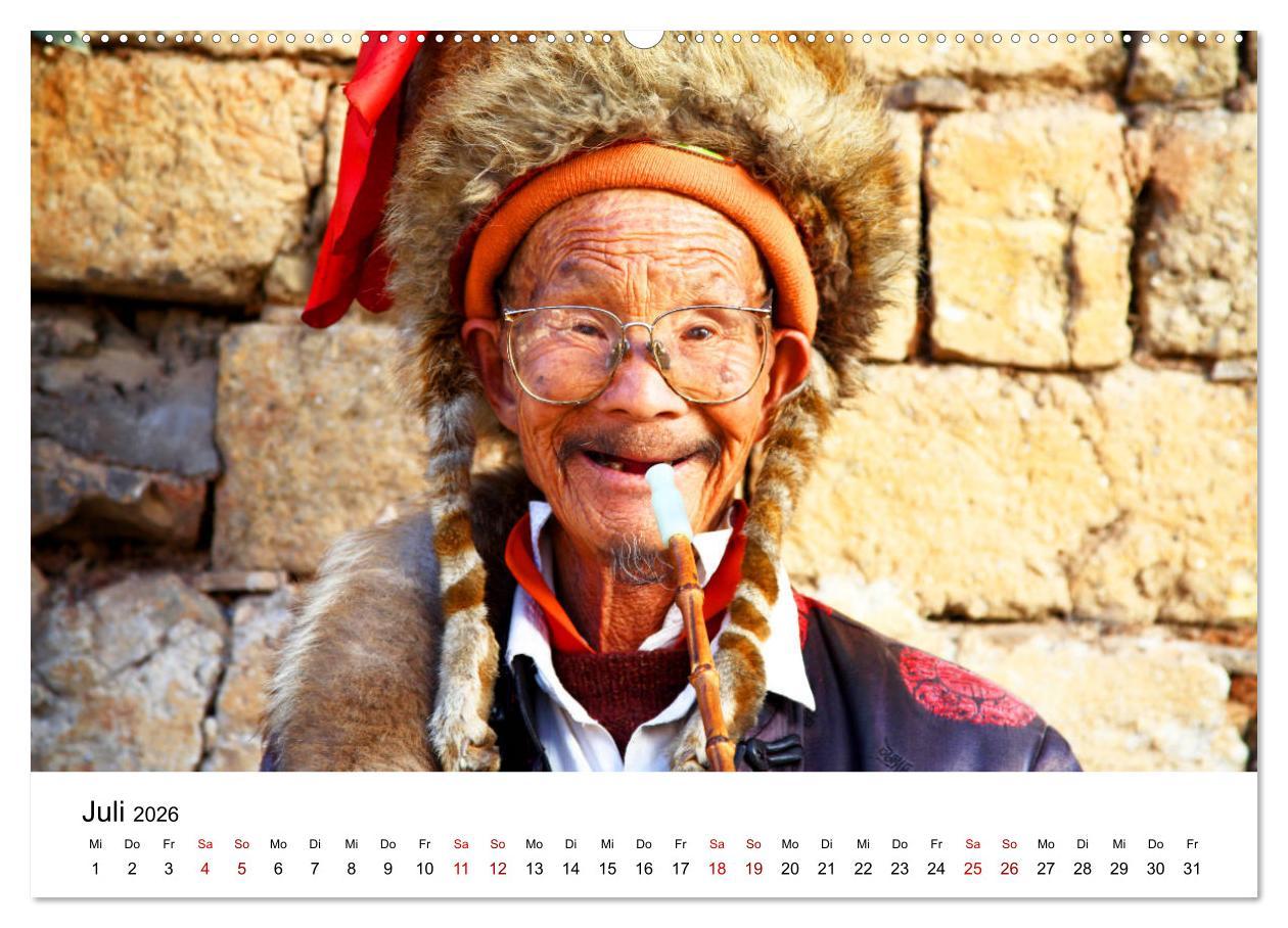 Beispielinhalt (Bild) Wildes China (Wandkalender 2026 DIN A2 quer), CALVENDO Monatskalender