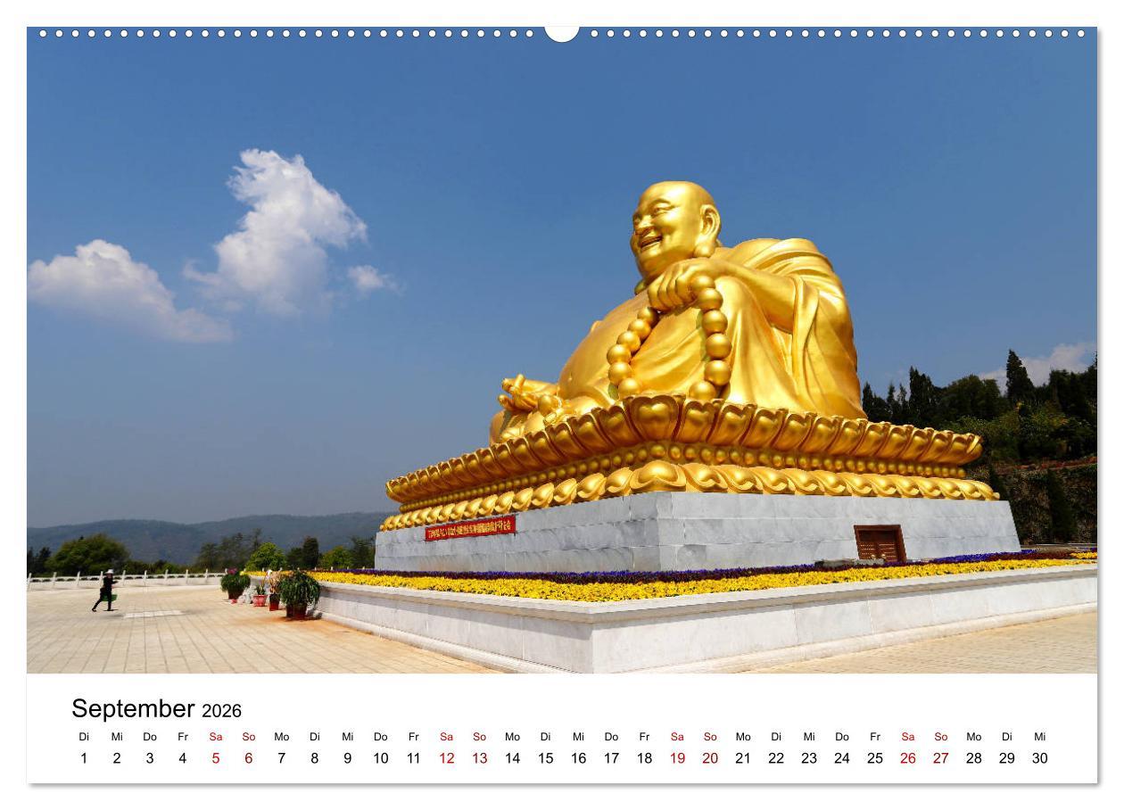 Beispielinhalt (Bild) Wildes China (Wandkalender 2026 DIN A2 quer), CALVENDO Monatskalender