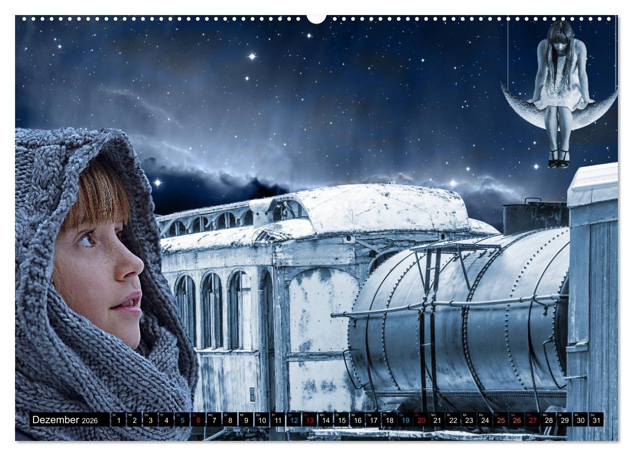 Beispielinhalt (Bild) EISENBAHN - Dampf, Diesel und Strom (hochwertiger Premium Wandkalender 2026 DIN A2 quer), Kunstdruck in Hochglanz
