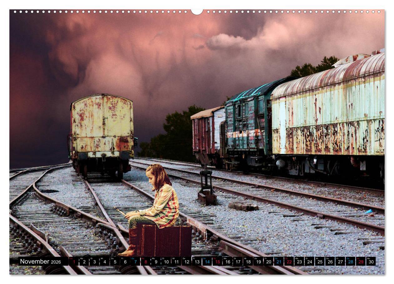 Beispielinhalt (Bild) EISENBAHN - Dampf, Diesel und Strom (hochwertiger Premium Wandkalender 2026 DIN A2 quer), Kunstdruck in Hochglanz