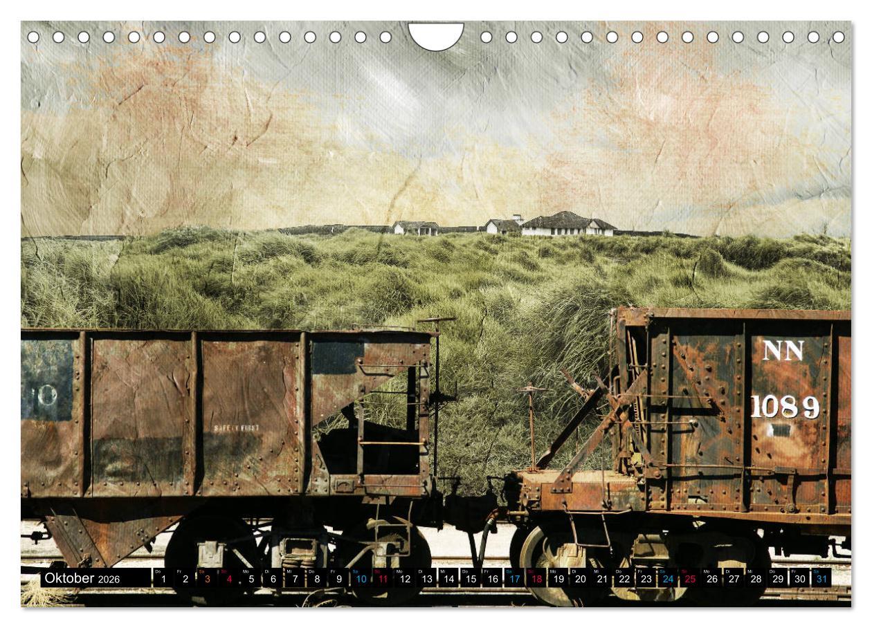 Beispielinhalt (Bild) EISENBAHN - Dampf, Diesel und Strom (Wandkalender 2026 DIN A4 quer), CALVENDO Monatskalender