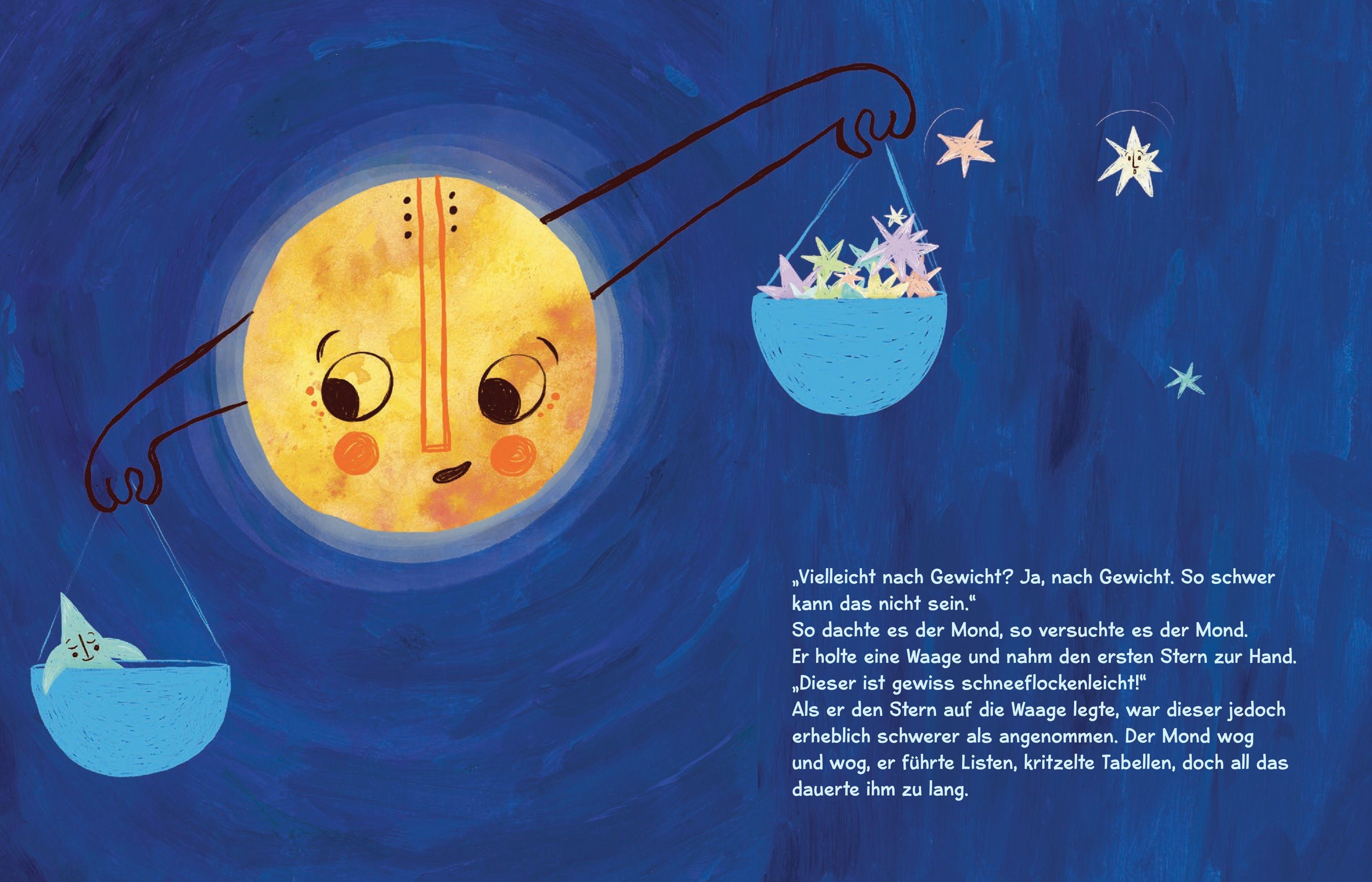 Beispielinhalt (Bild) Als der Mond die Sterne ordnen wollte