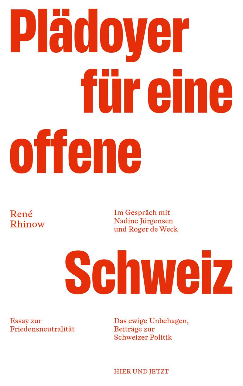 Vorderes Coverbild Plädoyer für eine offene Schweiz