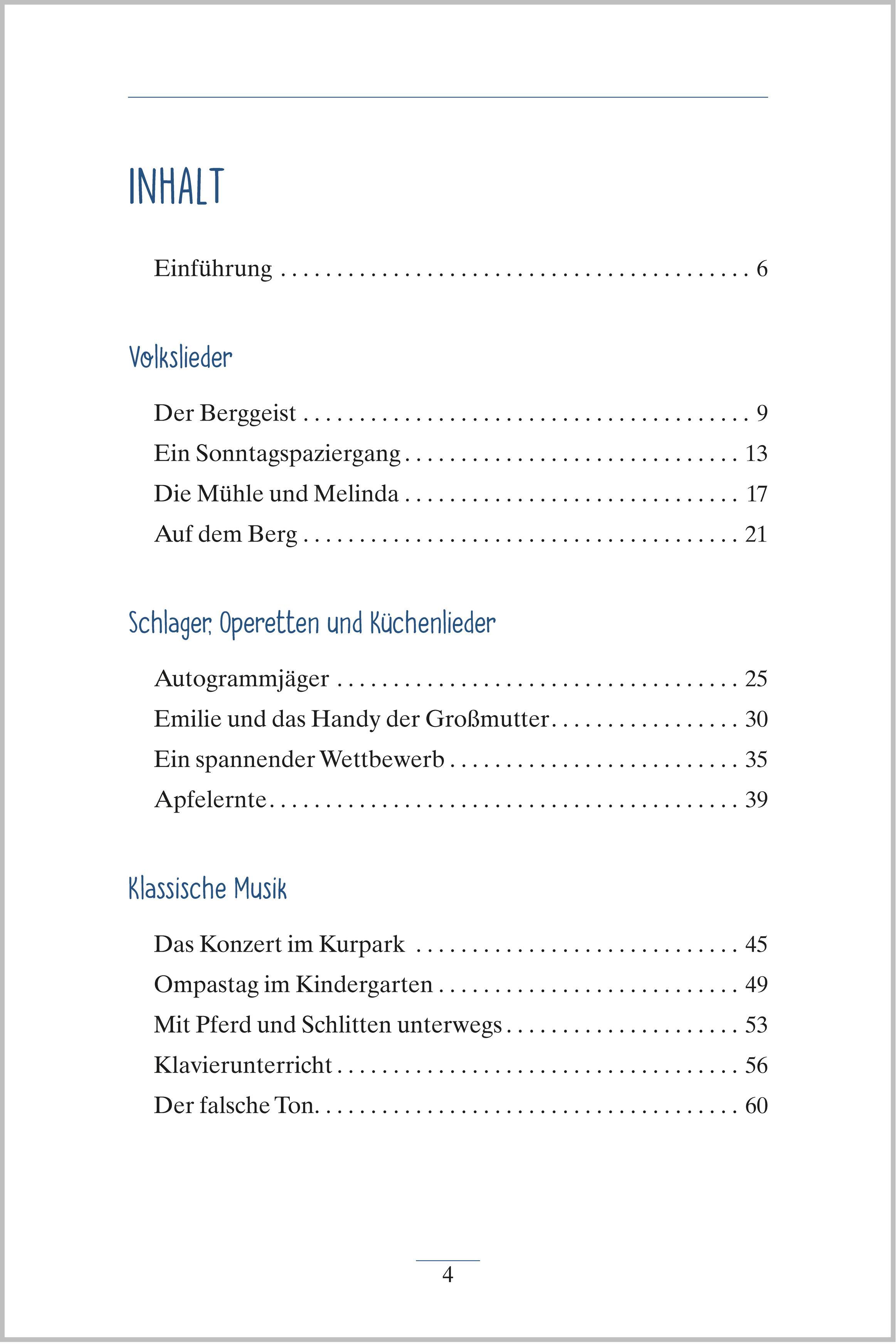 Beispielinhalt (Bild) Liedergeschichten