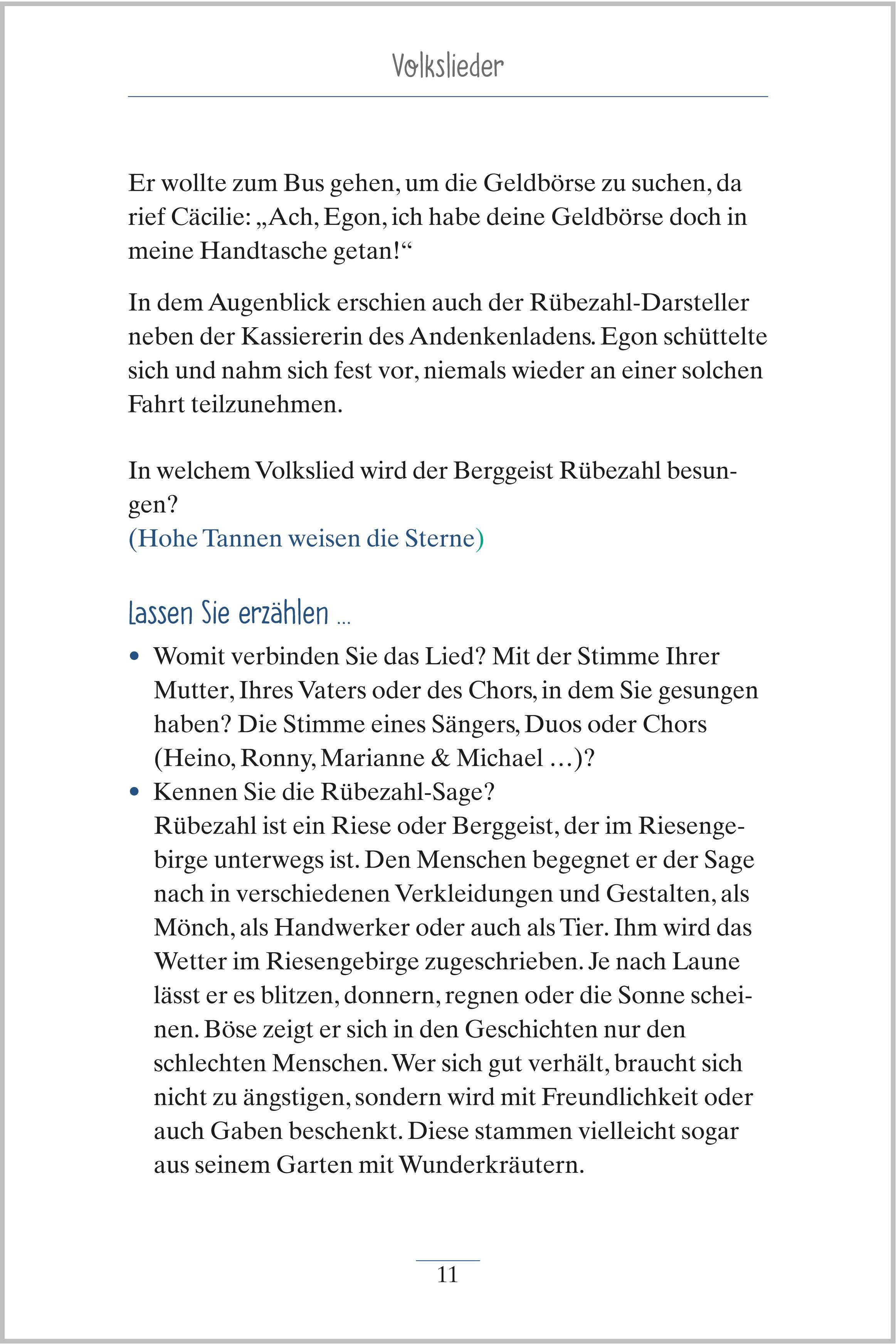 Beispielinhalt (Bild) Liedergeschichten