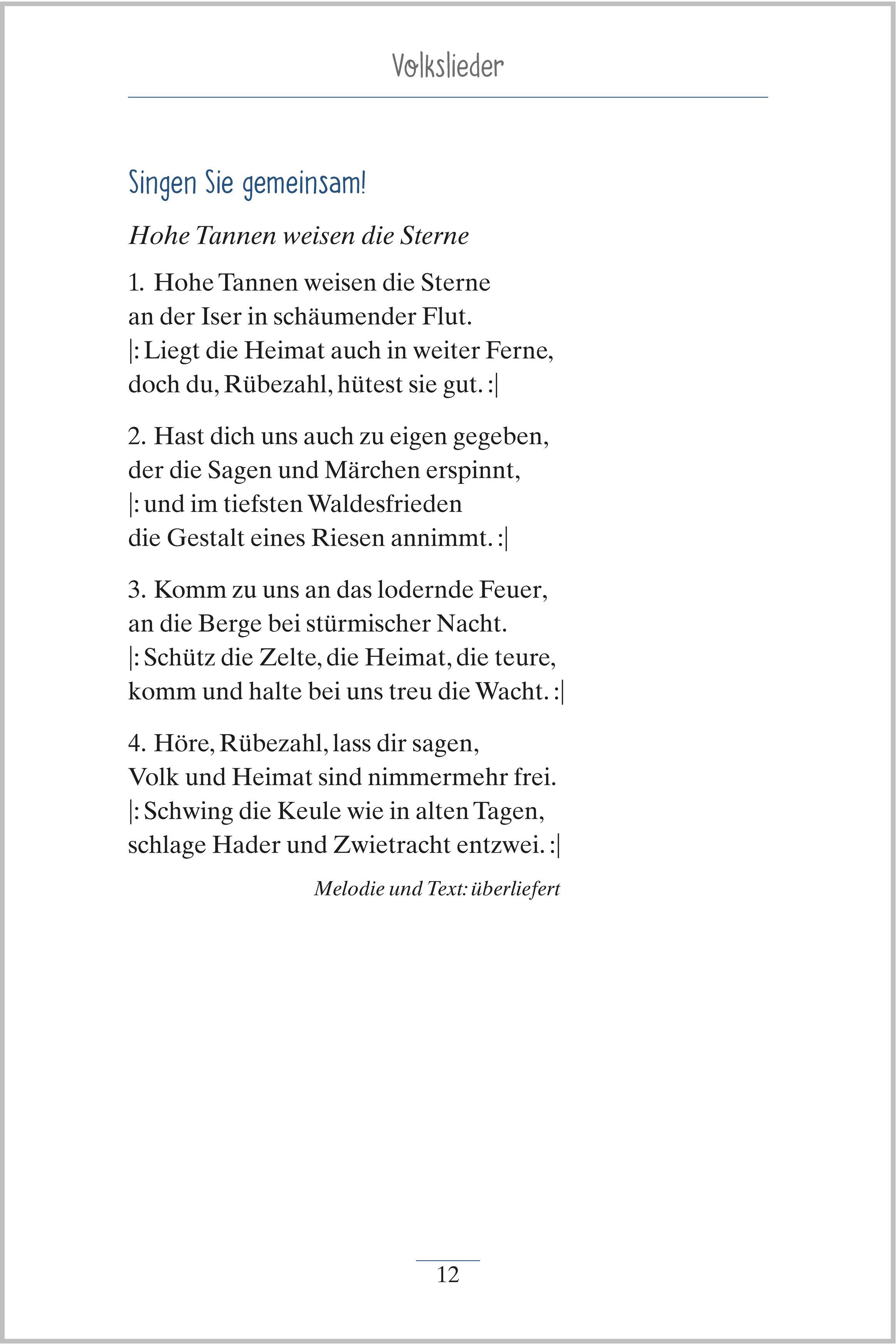 Beispielinhalt (Bild) Liedergeschichten