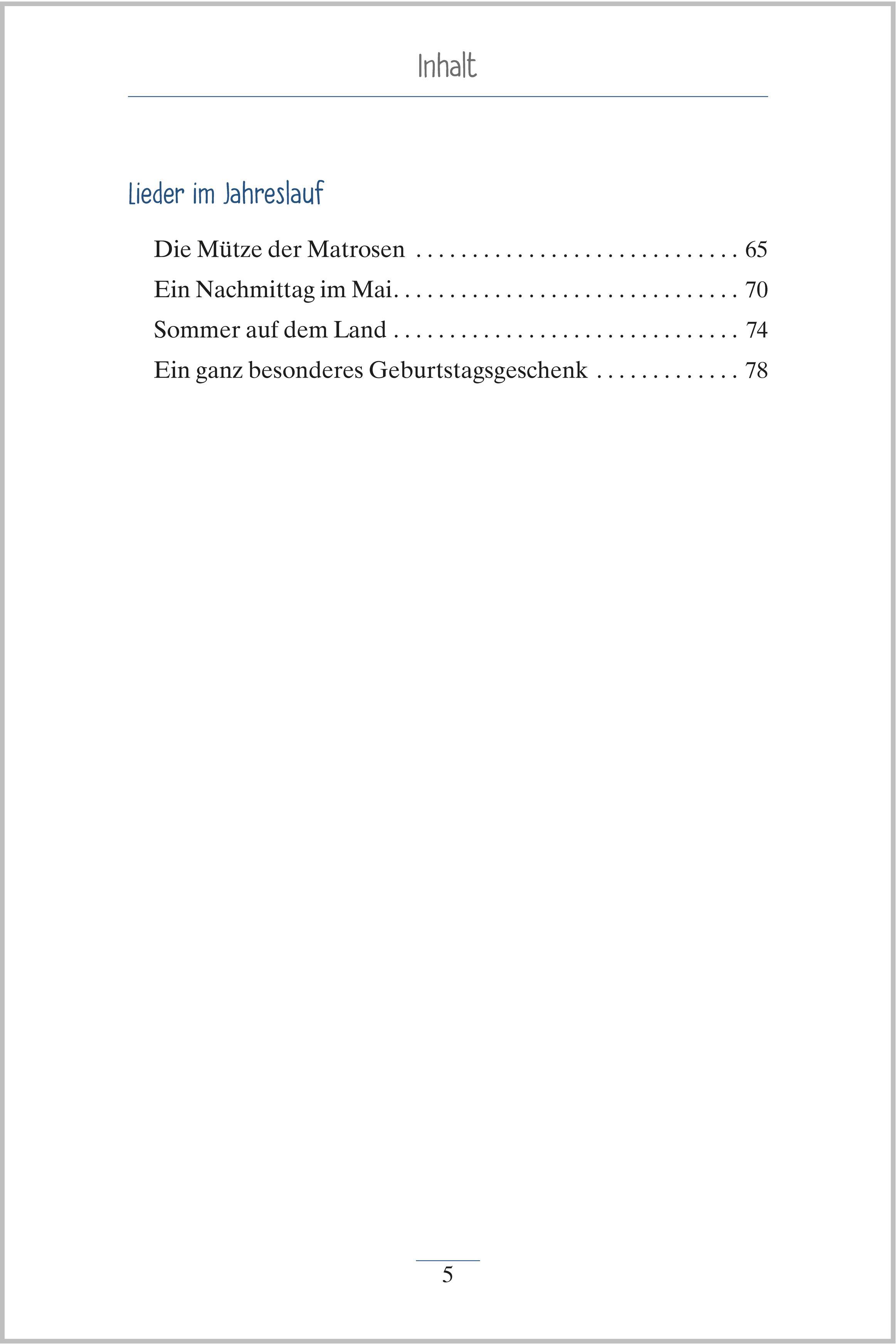 Beispielinhalt (Bild) Liedergeschichten