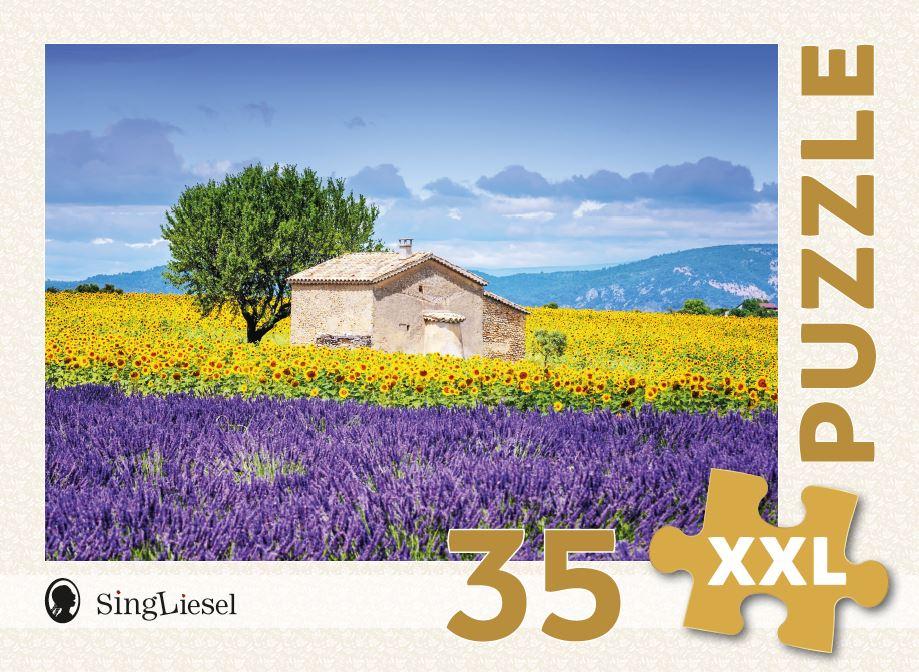 Vorderes Coverbild Demenz-Puzzle: Provence. Das Demenz-Puzzle-Spiel mit 35 Puzzle-Teilen im XXL-Format