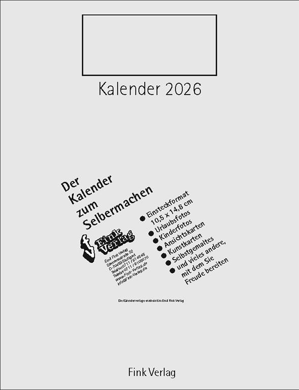 Vorderes Coverbild Kalender zum Selbermachen 2026