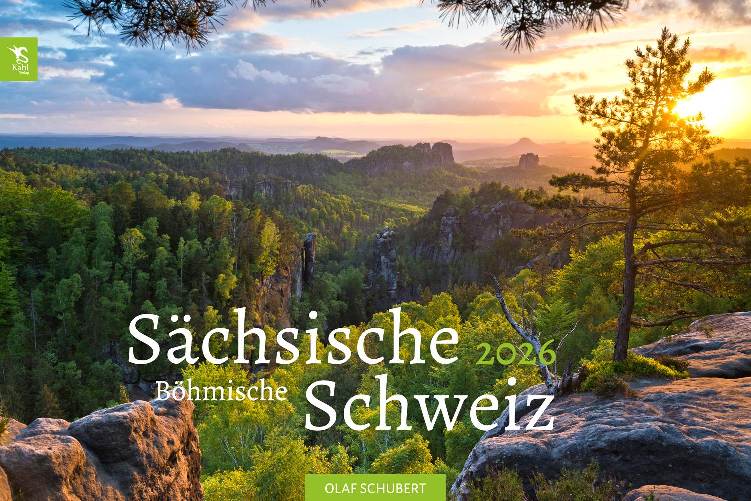 Vorderes Coverbild Kalender Sächsische & Böhmische Schweiz 2026