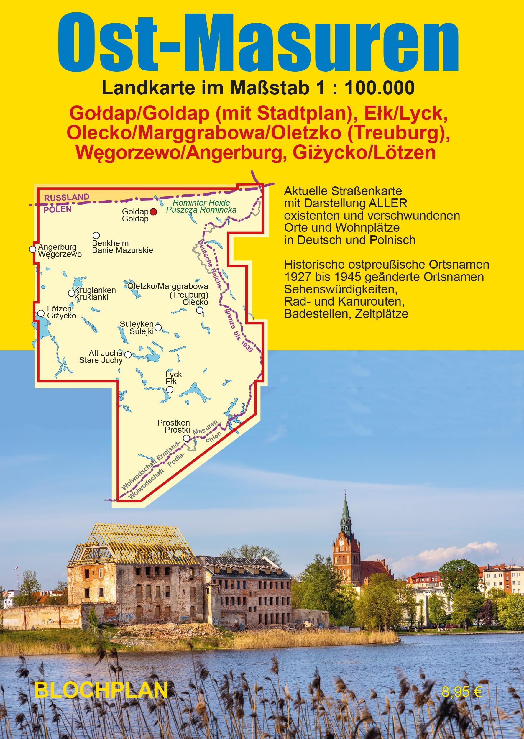 Vorderes Coverbild Landkarte Ost-Masuren