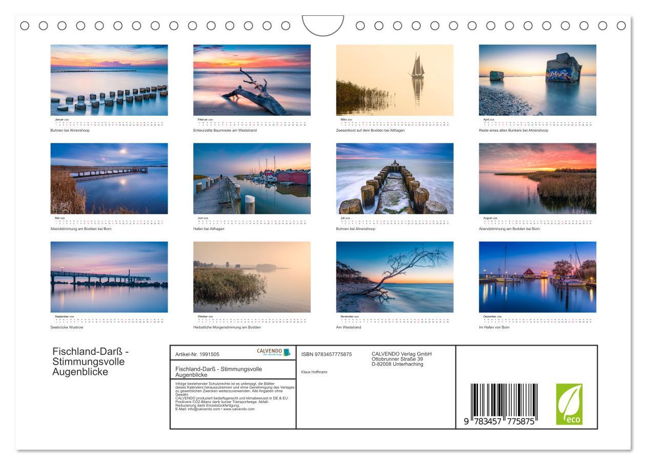 Beispielinhalt (Bild) Fischland-Darß - Stimmungsvolle Augenblicke (Wandkalender 2026 DIN A4 quer), CALVENDO Monatskalender