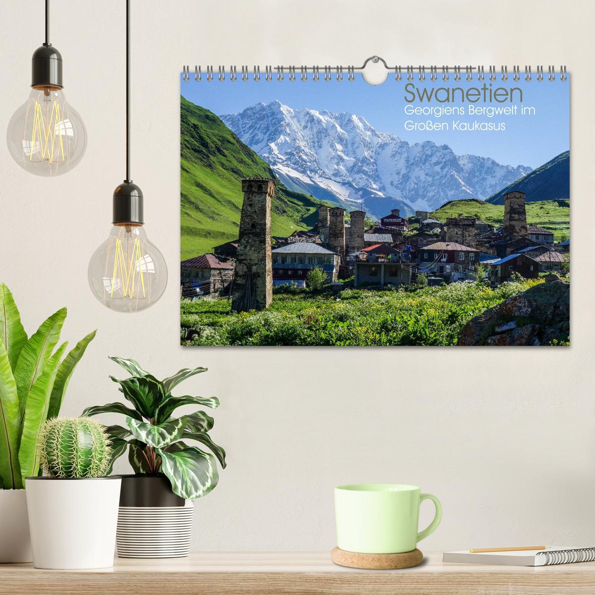 Beispielinhalt (Bild) Swanetien - Georgiens Bergwelt im Großen Kaukasus (Wandkalender 2026 DIN A4 quer), CALVENDO Monatskalender