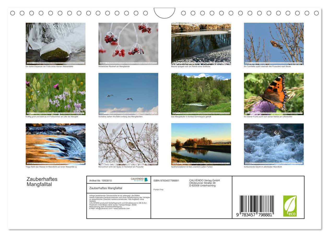 Beispielinhalt (Bild) Zauberhaftes Mangfalltal (Wandkalender 2026 DIN A4 quer), CALVENDO Monatskalender