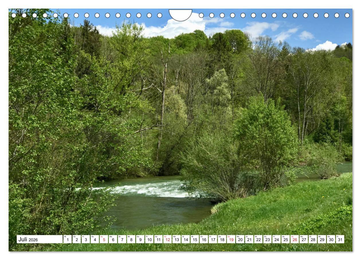 Beispielinhalt (Bild) Zauberhaftes Mangfalltal (Wandkalender 2026 DIN A4 quer), CALVENDO Monatskalender