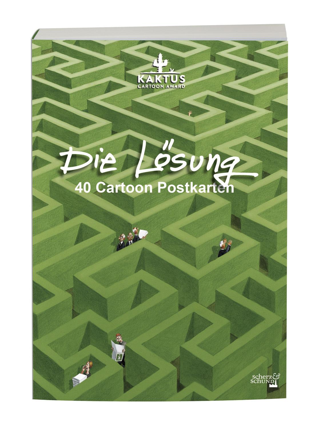 Vorderes Coverbild Cartoon Postkarten - Die Lösung